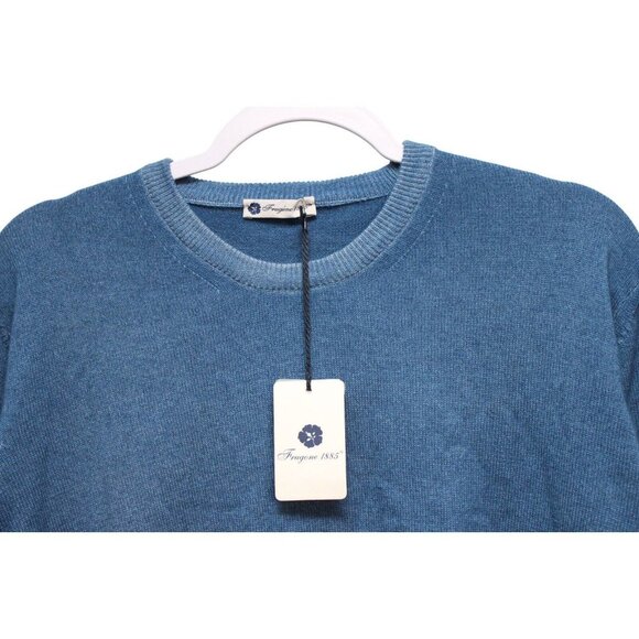 NWT Frugone 1885 Men's 100% Cashmere Sweater Size 48 Medium Preppy Knit Italy - Picture 8 of 14